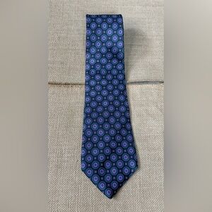Egon Von Furstenberg Circle Pattern Necktie Tie Italian Silk Business Hipster